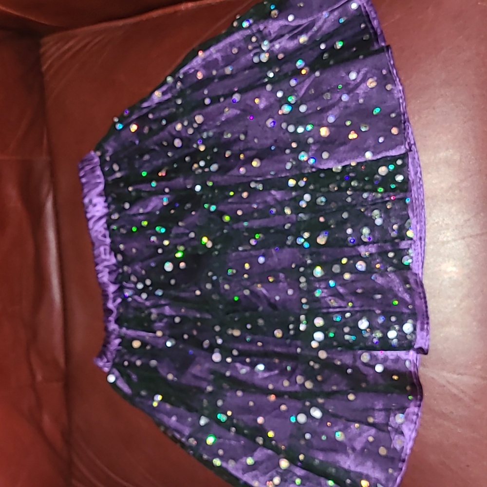 Dollie and Me Girls Purple Sparkle Skirt